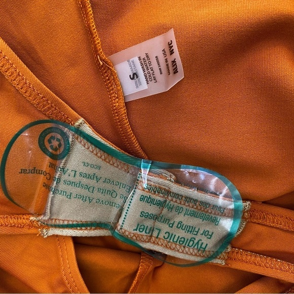 NEW Alix NYC Bodysuit Addison Off Shoulder Long Sleeves Rust Orange Small - Picture 5 of 7